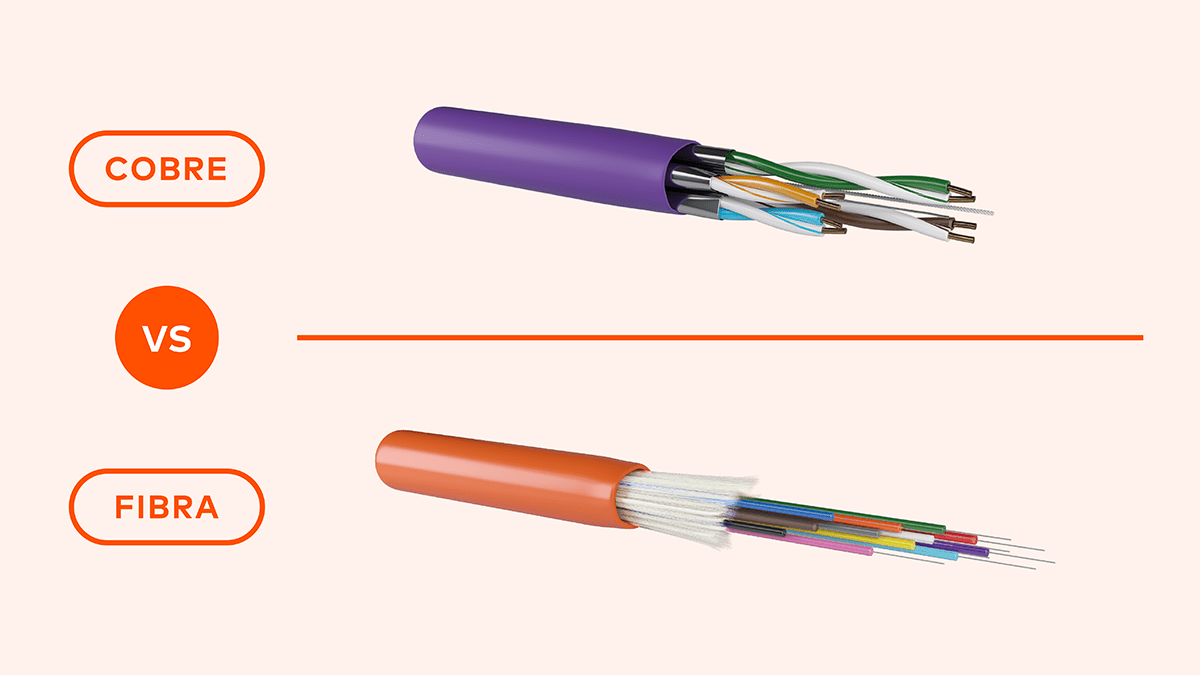 Cable de cobre vs cable de fibra óptica 